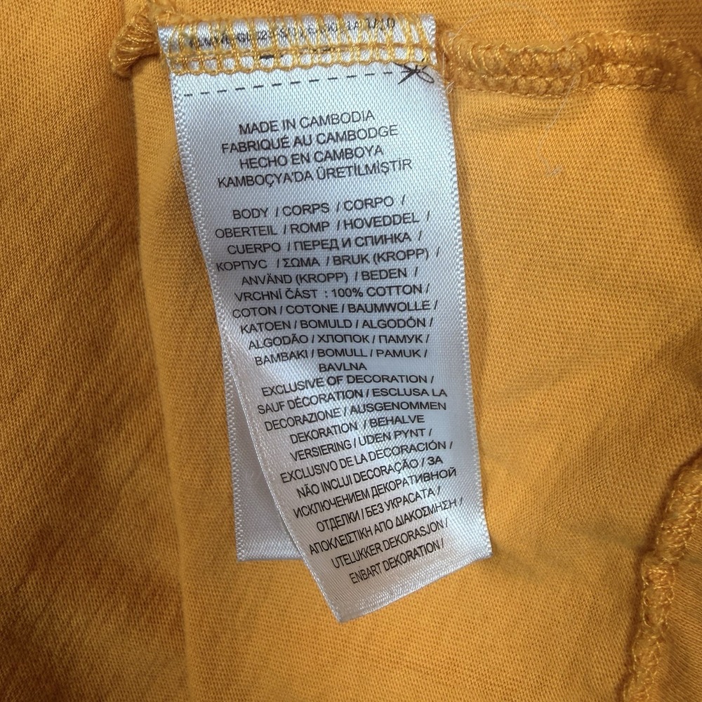 Polo Ralph Lauren T Shirt Men's Yellow Pony Logo Crewneck Cotton Tee Long Sleeve - Picture 7 of 13